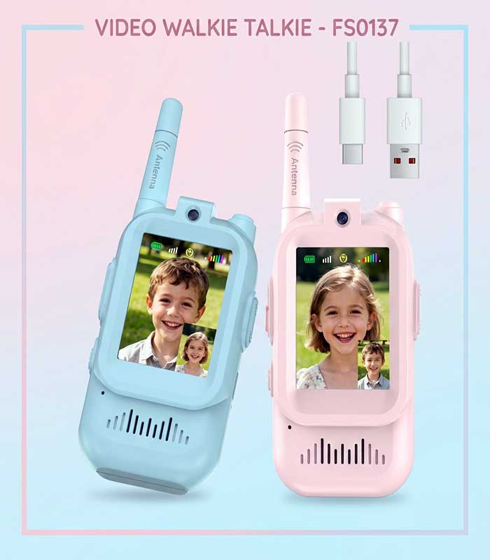 COVER-IMAGE Next-Gen HD Video Walkie Talkies – Rechargeable 2-Pack Set with Magic Voice Changer - FS0137 - Image 1