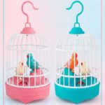 Interactive Voice-Activated Induction Birdcage – Realistic Singing & Fluttering Electronic Pet Toy (Blue= FS173/01) / (Pink= FS173/02)