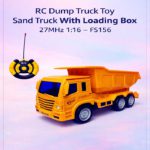 RC Dump Truck Toy: 1:16 Scale Remote Control Construction Sand Truck - FS156