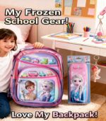 Disney Frozen 2 Limited Edition School Bundle – 3D Character Backpack & Multi-Compartment Stationery Set - Combo 09 - Image 2