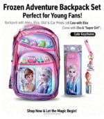Disney Frozen 2 Limited Edition School Bundle – 3D Character Backpack & Multi-Compartment Stationery Set - Combo 09 - Image 3