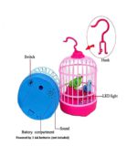 Interactive Voice-Activated Induction Birdcage – Realistic Singing & Fluttering Electronic Pet Toy (Blue= FS173/01) / (Pink= FS173/02) - Image 3