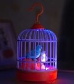 Interactive Voice-Activated Induction Birdcage – Realistic Singing & Fluttering Electronic Pet Toy (Blue= FS173/01) / (Pink= FS173/02) - Image 6
