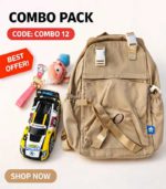 Adventure-Ready Canvas Backpack with Die-Cast Racing Car & Plush Keychain - Combo 12 - Image 7