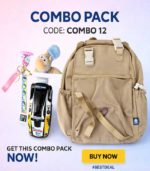 Adventure-Ready Canvas Backpack with Die-Cast Racing Car & Plush Keychain - Combo 12 - Image 8