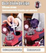 Sanrio Kuromi & Cinnamoroll Dual-Compartment Square Water Bottle for Kids (600ml) – FS134 - Image 8