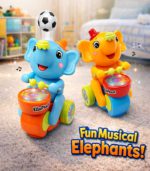 Elephant Musician Interactive Blowing Ball Toy – 3-in-1 Drumming, Floating Ball & Musical Fun for Toddlers – FS172 - Image 9
