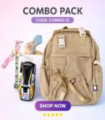 Adventure-Ready Canvas Backpack with Die-Cast Racing Car & Plush Keychain - Combo 12 - Image 9