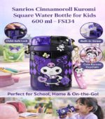 Sanrio Kuromi & Cinnamoroll Dual-Compartment Square Water Bottle for Kids (600ml) – FS134 - Image 10