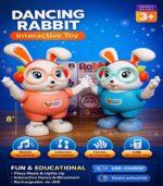 Interactive Dancing Rabbit Robot – Musical "Swing Rabbit" with LED Lights & Smart Touch Activation - FS176 - Image 2
