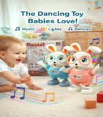 Interactive Dancing Rabbit Robot – Musical "Swing Rabbit" with LED Lights & Smart Touch Activation - FS176 - Image 4