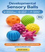 Multi-Textured Developmental Sensory Ball Set for Babies & Toddlers (6-Piece Kit) – FS170 - Image 2