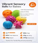 Multi-Textured Developmental Sensory Ball Set for Babies & Toddlers (6-Piece Kit) – FS170 - Image 6