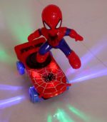 Spiderman Sliding Plate Stunt Scooter - Electric Musical Toy with 360° Spin & 4D LED Lights - FS171 - Image 3