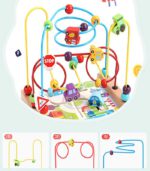 Animal Trailer Circle the Bead Wooden Toy – FS155 - Image 6