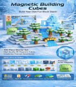 Toylogy 100-Piece Magnetic Building Cubes – Arctic Winter Wonderland STEM Construction Set for Kids 3+ - FS168 - Image 7