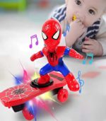 Spiderman Sliding Plate Stunt Scooter - Electric Musical Toy with 360° Spin & 4D LED Lights - FS171 - Image 13