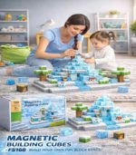 Toylogy 100-Piece Magnetic Building Cubes – Arctic Winter Wonderland STEM Construction Set for Kids 3+ - FS168 - Image 10