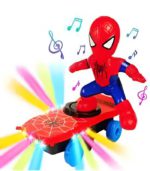 Spiderman Sliding Plate Stunt Scooter - Electric Musical Toy with 360° Spin & 4D LED Lights - FS171 - Image 17