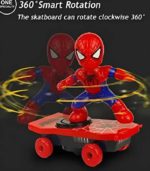 Spiderman Sliding Plate Stunt Scooter - Electric Musical Toy with 360° Spin & 4D LED Lights - FS171 - Image 18
