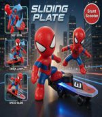 Spiderman Sliding Plate Stunt Scooter - Electric Musical Toy with 360° Spin & 4D LED Lights - FS171 - Image 10