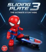 Spiderman Sliding Plate Stunt Scooter - Electric Musical Toy with 360° Spin & 4D LED Lights - FS171 - Image 12